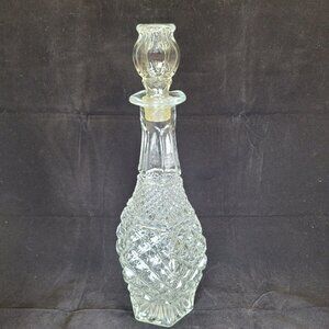 Anchor Hocking Wexford Whiskey Wine Decanter Bottle and Stopper Glass 32 oz‎ Vtg